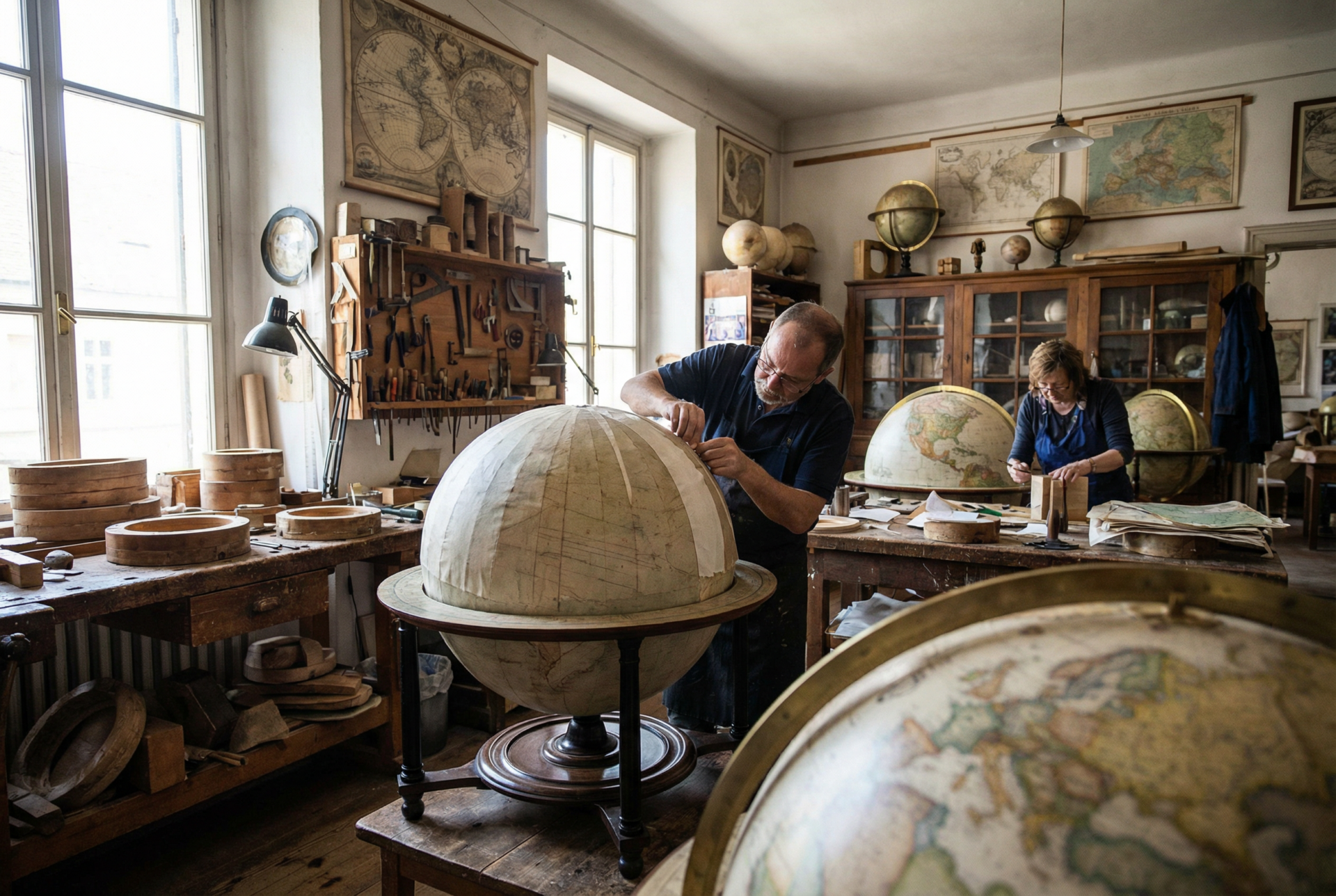 Media Exklusiv Faksimile : Startseite Media Exklusiv erklärt die Herstellung traditioneller Standgloben